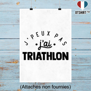 Affiche j'peux pas j'ai triathlon 2