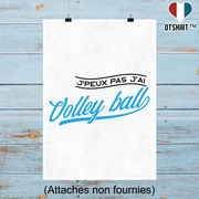 Affiche j'peux pas j'ai volley ball