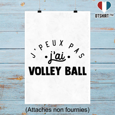 Affiche j'peux pas j'ai volley ball 2