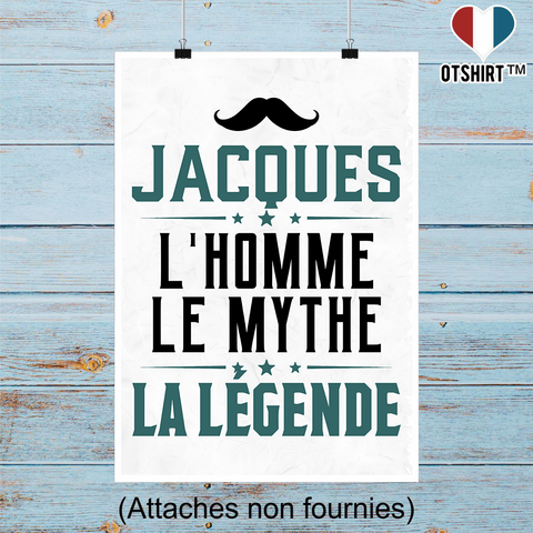 Affiche jacques l'homme le mythe la légende