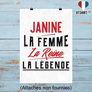 Affiche janine la femme la reine la légende