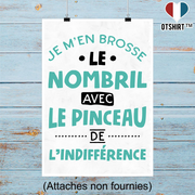 Affiche je m'en brosse le nombril