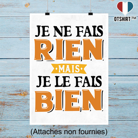 Affiche je ne fais rien