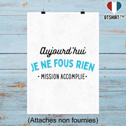 Affiche je ne fous rien