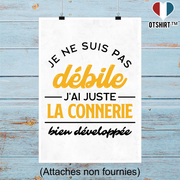 Affiche je ne suis pas débile