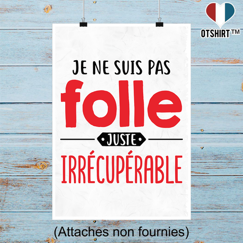 Affiche je ne suis pas folle