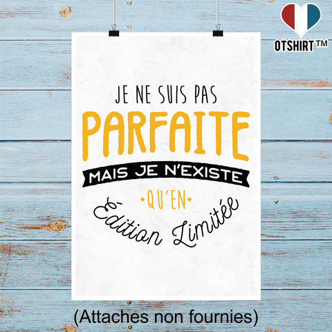 Affiche je ne suis pas parfaite