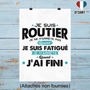 Affiche je suis routier