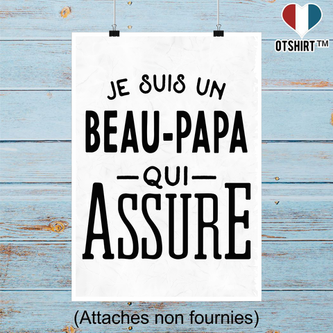 Affiche je suis un beau-papa qui assure