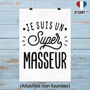 Affiche je suis un super masseur