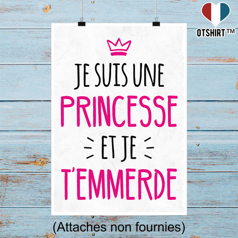 Affiche je suis une princesse et ...