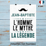 Affiche jean-baptiste l'homme le mythe la légende