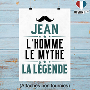 Affiche jean l'homme le mythe la légende