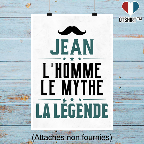 Affiche jean l'homme le mythe la légende