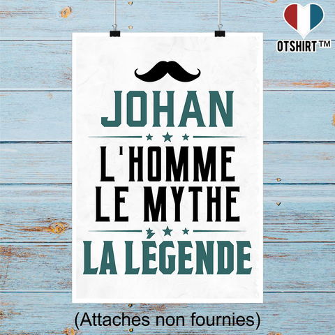 Affiche johan l'homme le mythe la légende