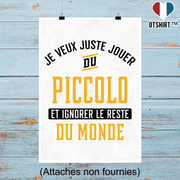 Affiche jouer du piccolo et ignorer le monde