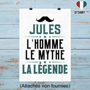 Affiche jules l'homme le mythe la légende