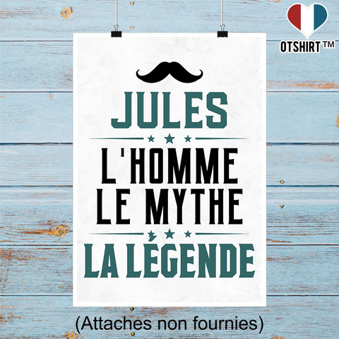 Affiche jules l'homme le mythe la légende