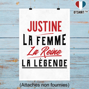 Affiche justine la femme la reine la légende