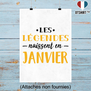 Affiche légende de janvier