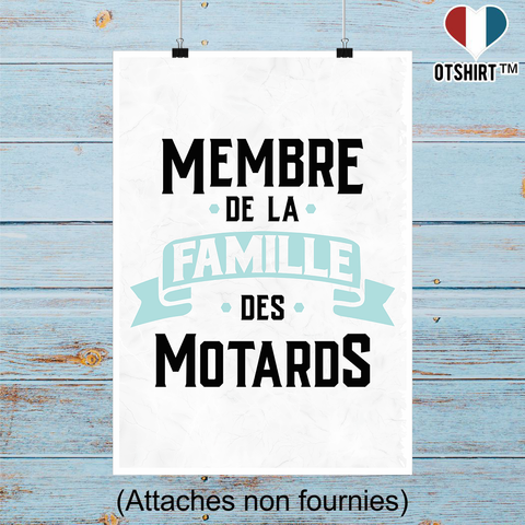 Affiche la famille des motards