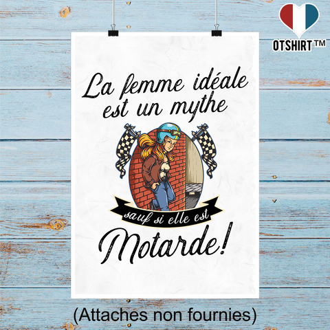 Affiche la femme idéale est motarde