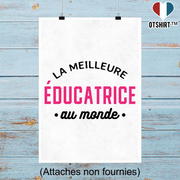 Affiche la meilleure éducatrice au monde
