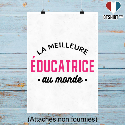 Affiche la meilleure éducatrice au monde
