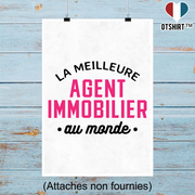 Affiche la meilleure agent immobilier au monde