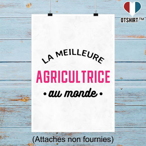 Affiche la meilleure agricultrice au monde