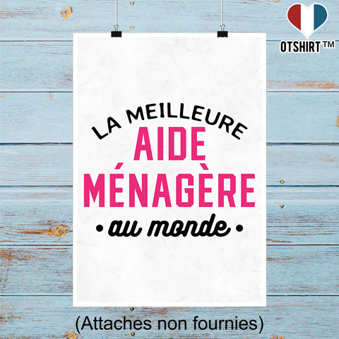 Affiche la meilleure aide ménagère au monde