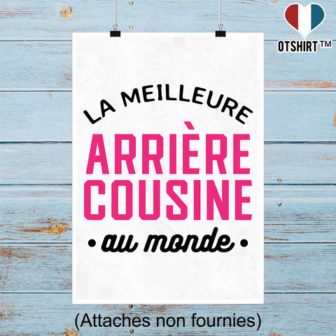 Affiche la meilleure arrière cousine au monde