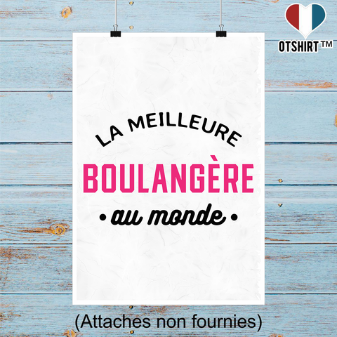 Affiche la meilleure boulangère au monde