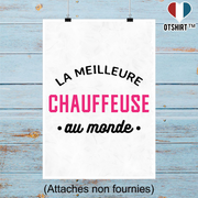 Affiche la meilleure chauffeuse au monde