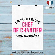 Affiche la meilleure chef de chantier au monde