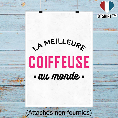 Affiche la meilleure coiffeuse au monde