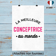 Affiche la meilleure conceptrice au monde