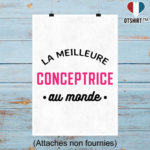Affiche la meilleure conceptrice au monde