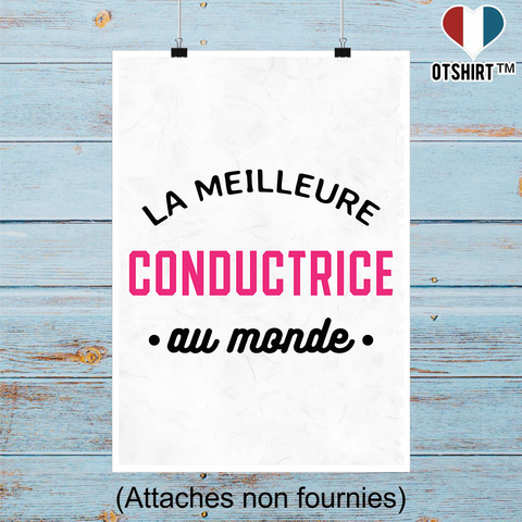 Affiche la meilleure conductrice au monde
