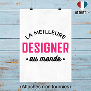 Affiche la meilleure designer au monde