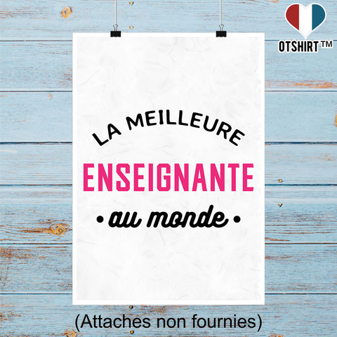Affiche la meilleure enseignante au monde