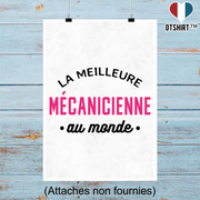 Affiche la meilleure mécanicienne au monde