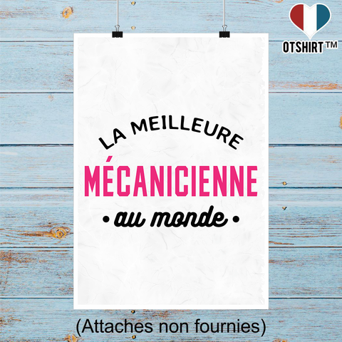 Affiche la meilleure mécanicienne au monde