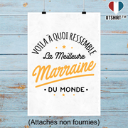 Affiche la meilleure marraine du monde