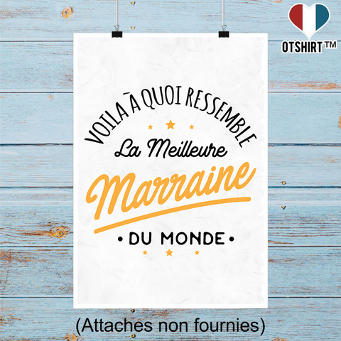 Affiche la meilleure marraine du monde