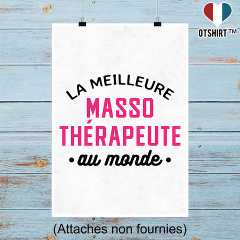 Affiche la meilleure massothérapeute au monde