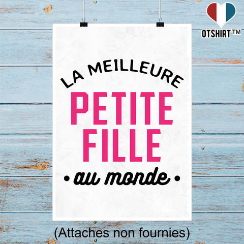 Affiche la meilleure petite fille au monde