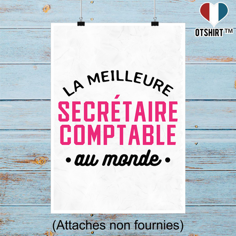 Affiche la meilleure secrétaire comptable au monde