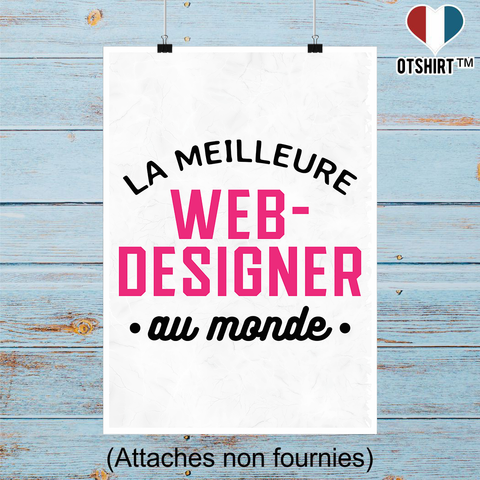 Affiche la meilleure web designer au monde