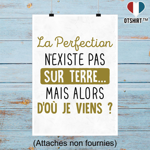 Affiche la perfection n'existe pas